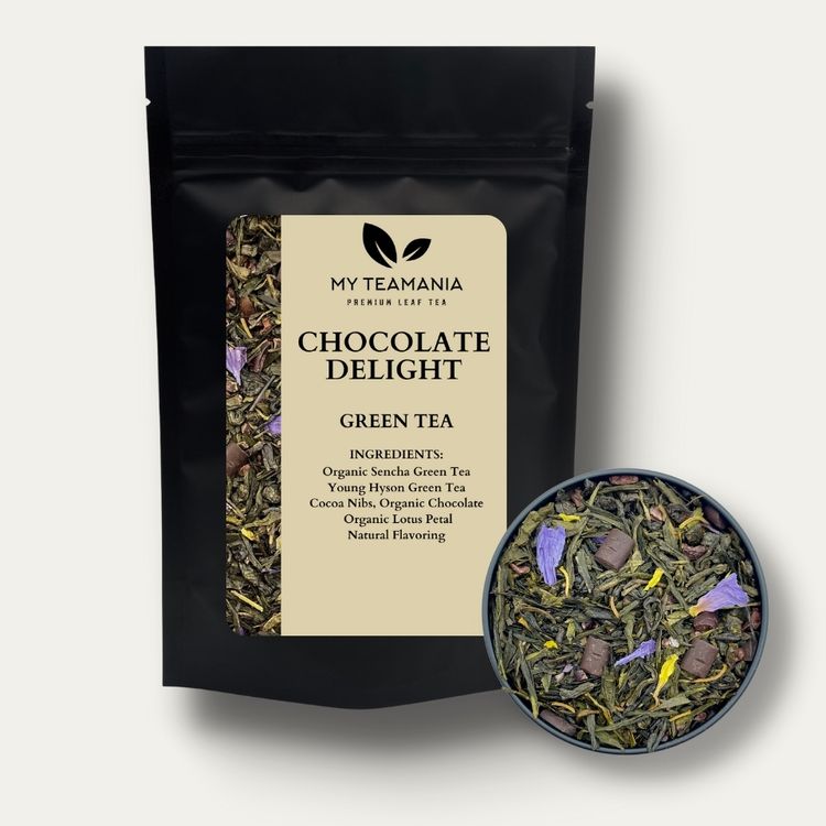 
                  
                    Chocolate Delight Green Tea /  Best Tea Blend / Chocolate Tea / Cocoa Tea / Dessert Tea / Chocolate Green Tea / My Teamania premium loose leaf tea
                  
                