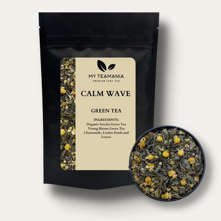 
                  
                    Calm Wave Green Tea / Best Tea Blend / Chamomile Tea / Green Tea with Chamomile / Calm Tea / Tea for Sleep
                  
                