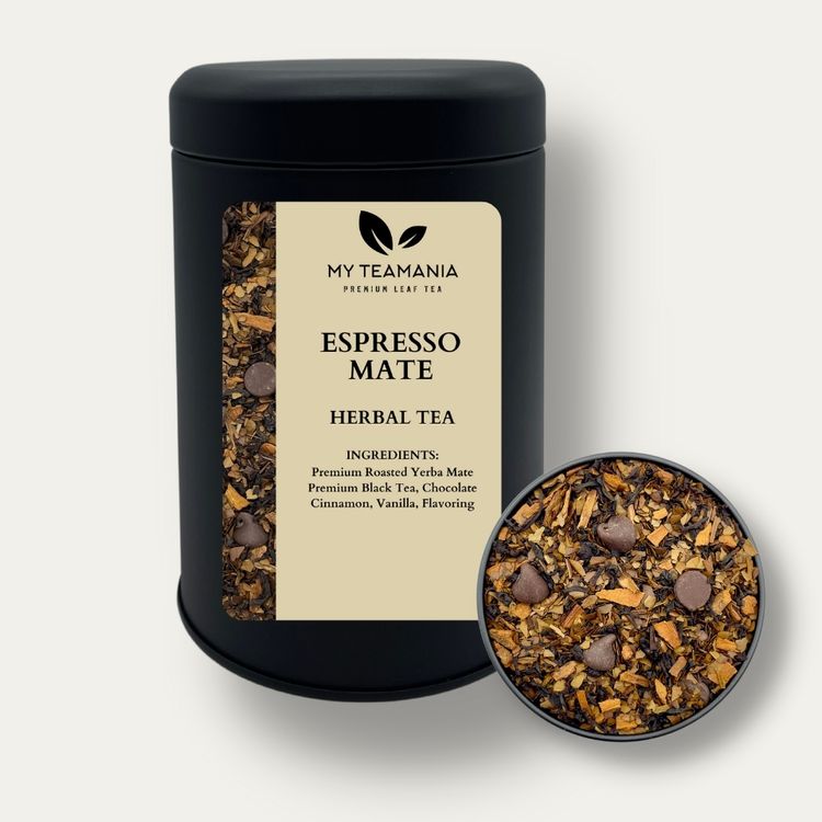 
                  
                    Espresso Mate black tea blend / roasted mate / black tea / chocolate tea / cinnamon tea / spice tea / smoky tea / autumn tea
                  
                