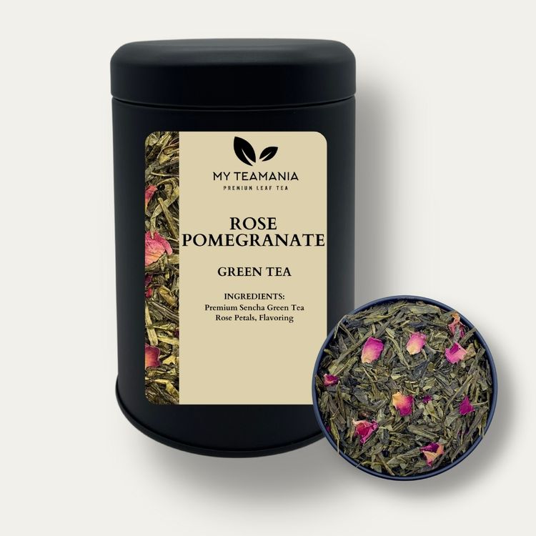 
                  
                    rose pomegranate green tea / loose leaf pomegranate green tea / my teamania premium loose leaf tea / best tea blend / berry tea / pomegranate tea / 
                  
                