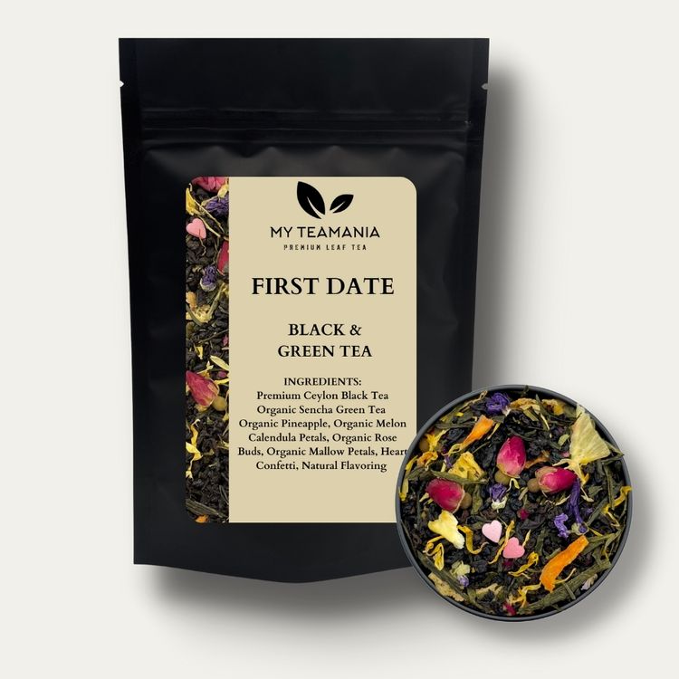 First Date Black and Green Tea / Fruit Tea / Pineapple Black Tea / Best Tea Blend / Flower Black tea / Tea with Roses / Passionfruit Tea / My Teamania Premium Loose Leaf Tea