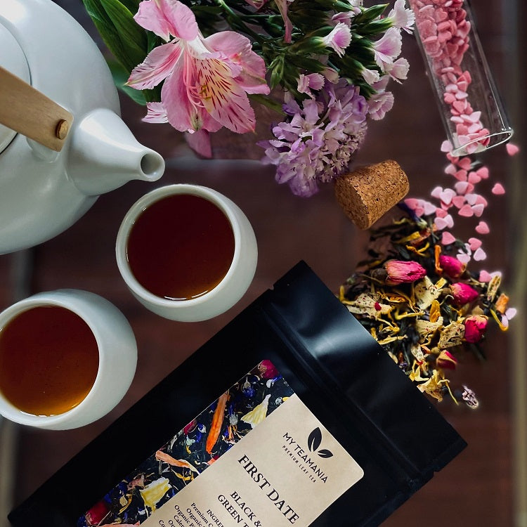 
                  
                    First Date Black and Green Tea / Fruit Tea / Pineapple Black Tea / Best Tea Blend / Flower Black tea / Tea with Roses / Passionfruit Tea / My Teamania Premium Loose Leaf Tea
                  
                